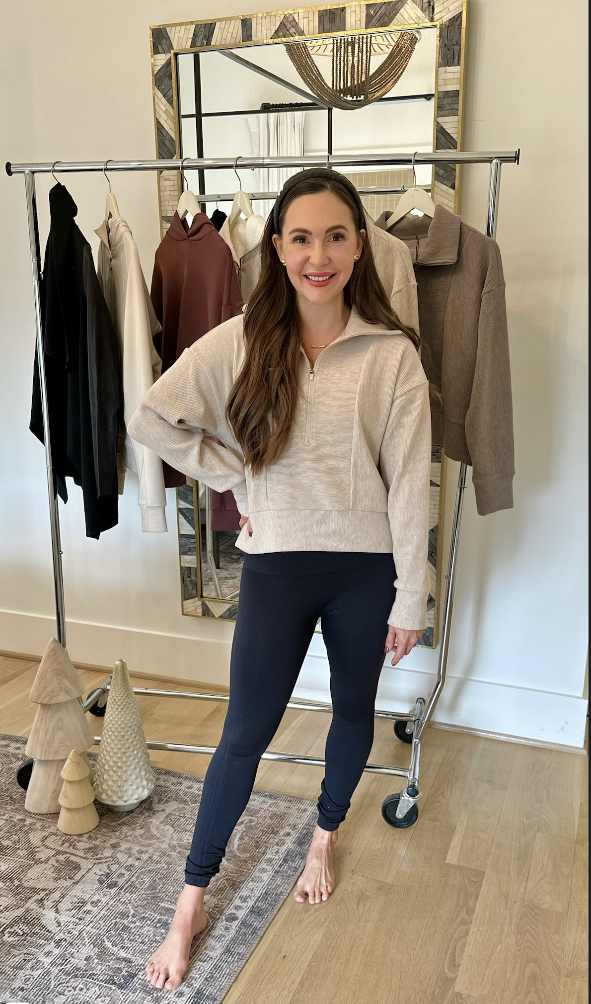 KRIS RIBBED HALF ZIP