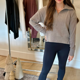 KRIS RIBBED HALF ZIP