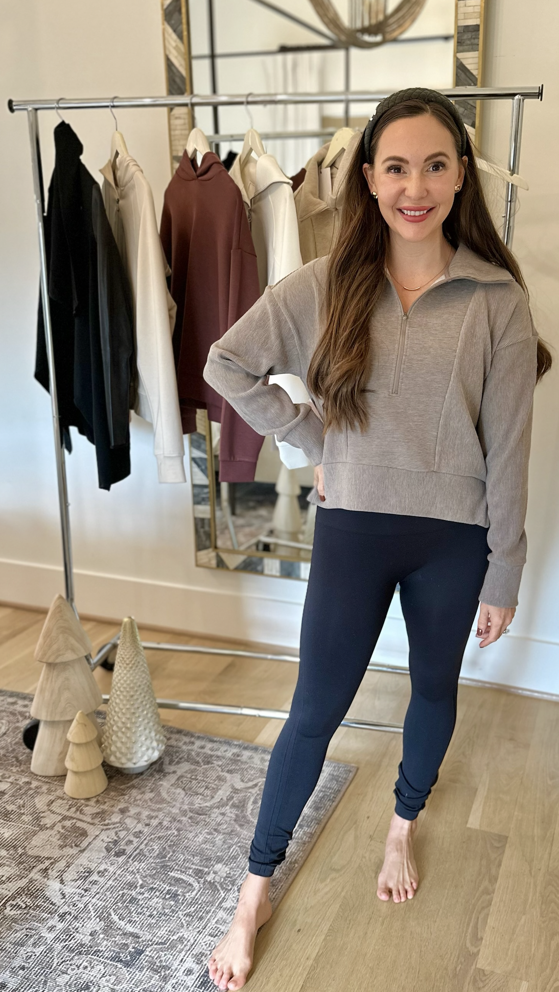 KRIS RIBBED HALF ZIP