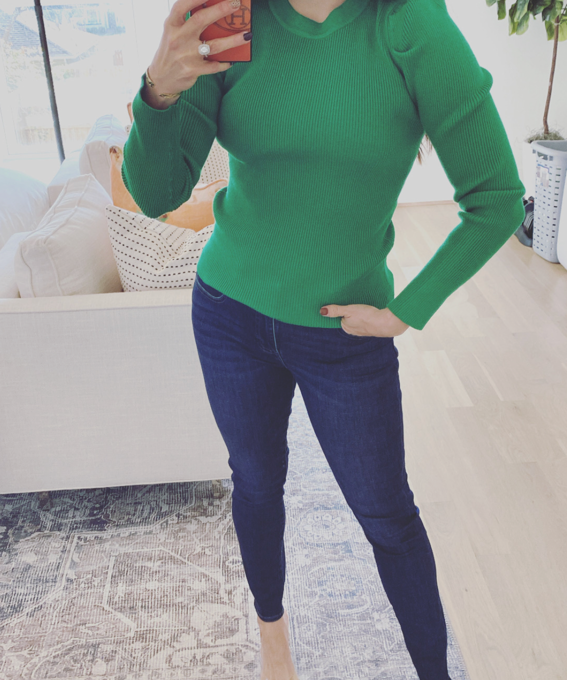 PUFF SLEEVE KNIT RIBBED TOP (additional colors)