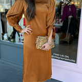 L/S TIE NECK MAXI