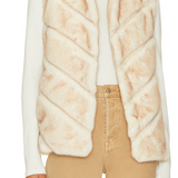 FAUX FUR OPEN FRONT VEST