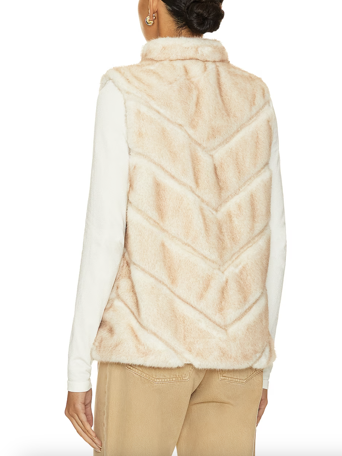 FAUX FUR OPEN FRONT VEST