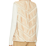 FAUX FUR OPEN FRONT VEST