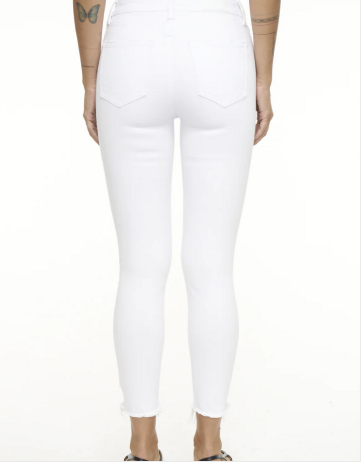 AUDREY CROP DISTRESSED JEAN