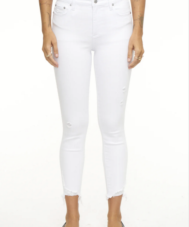 AUDREY CROP DISTRESSED JEAN