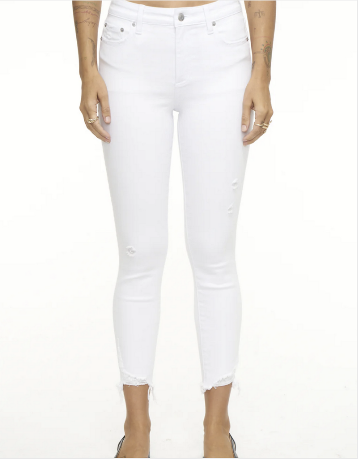 AUDREY CROP DISTRESSED JEAN