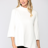 MOCK NECK BELL SLEEVE SWEATER