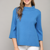 MOCK NECK BELL SLEEVE SWEATER