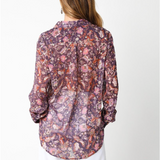 FALL FLORAL SHIMMER BLOUSE
