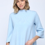MOCK NECK BELL SLEEVE SWEATER