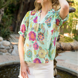 SSLV FLORAL PRINT TOP