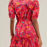 FLORAL BUTTON DOWN MINI DRESS