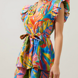 FLORAL RUFFLE MINI DRESS