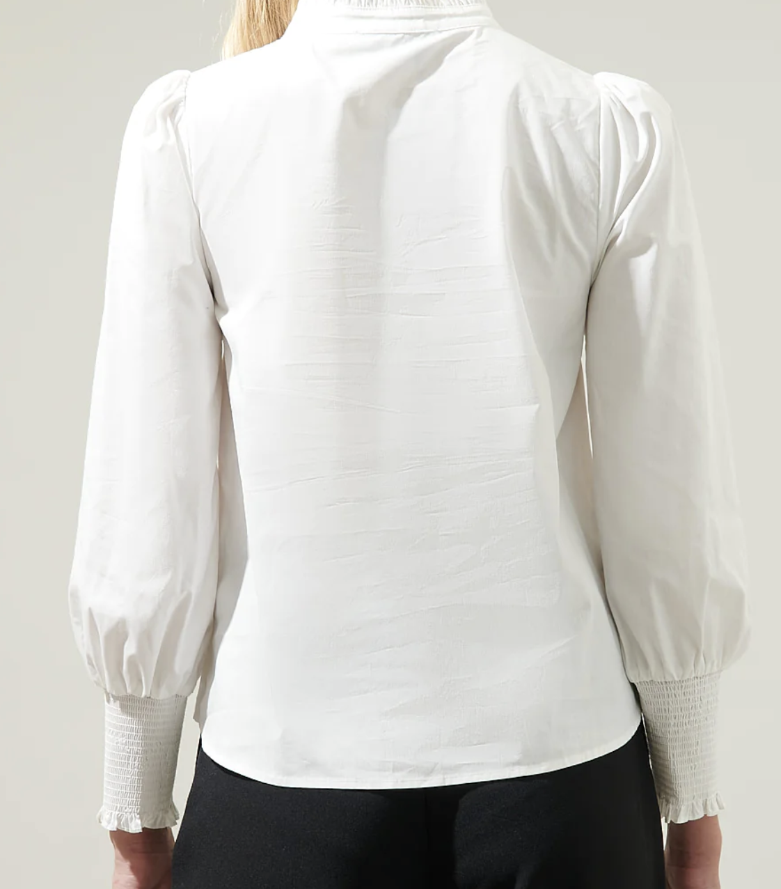 LSLV RUFFLE BUTTON DOWN TOP