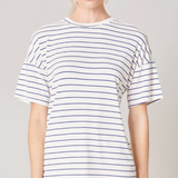 STRIPED EVERYDAY SSLV KNIT TEE