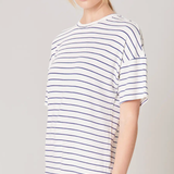 STRIPED EVERYDAY SSLV KNIT TEE
