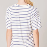 STRIPED EVERYDAY SSLV KNIT TEE