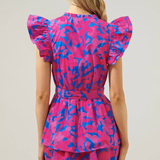HOT PINK AND COBALT TIERED MINI