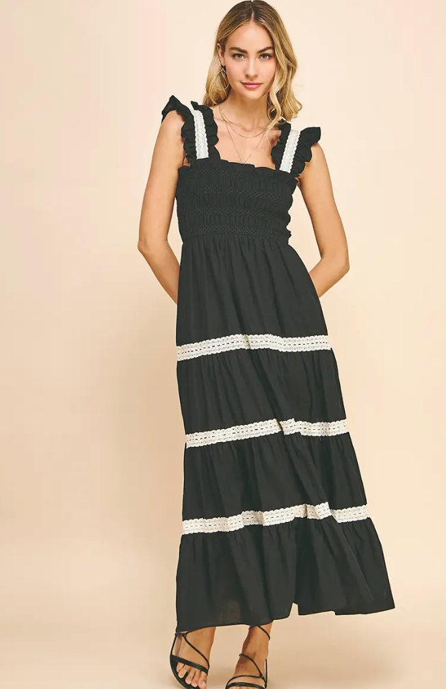 SLEEVLESS TIERED MAXI DRESS (ADDITIONAL COLORS)