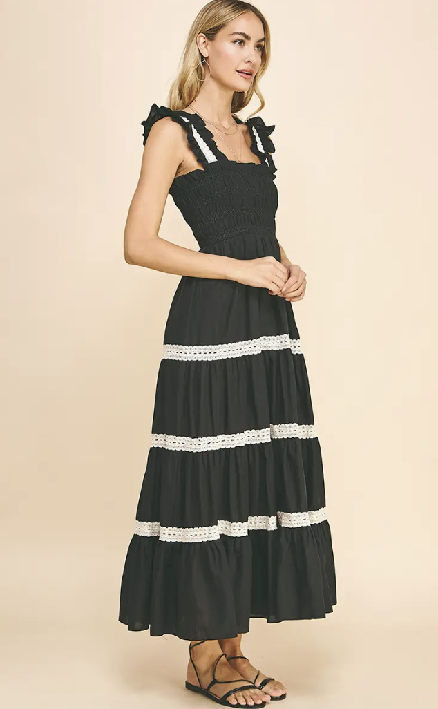 SLEEVLESS TIERED MAXI DRESS (ADDITIONAL COLORS)