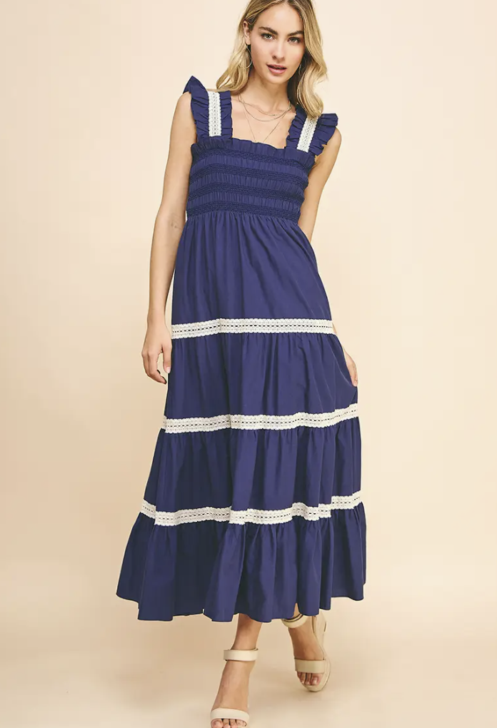SLEEVLESS TIERED MAXI DRESS (ADDITIONAL COLORS)