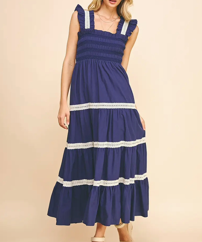 SLEEVLESS TIERED MAXI DRESS (ADDITIONAL COLORS)