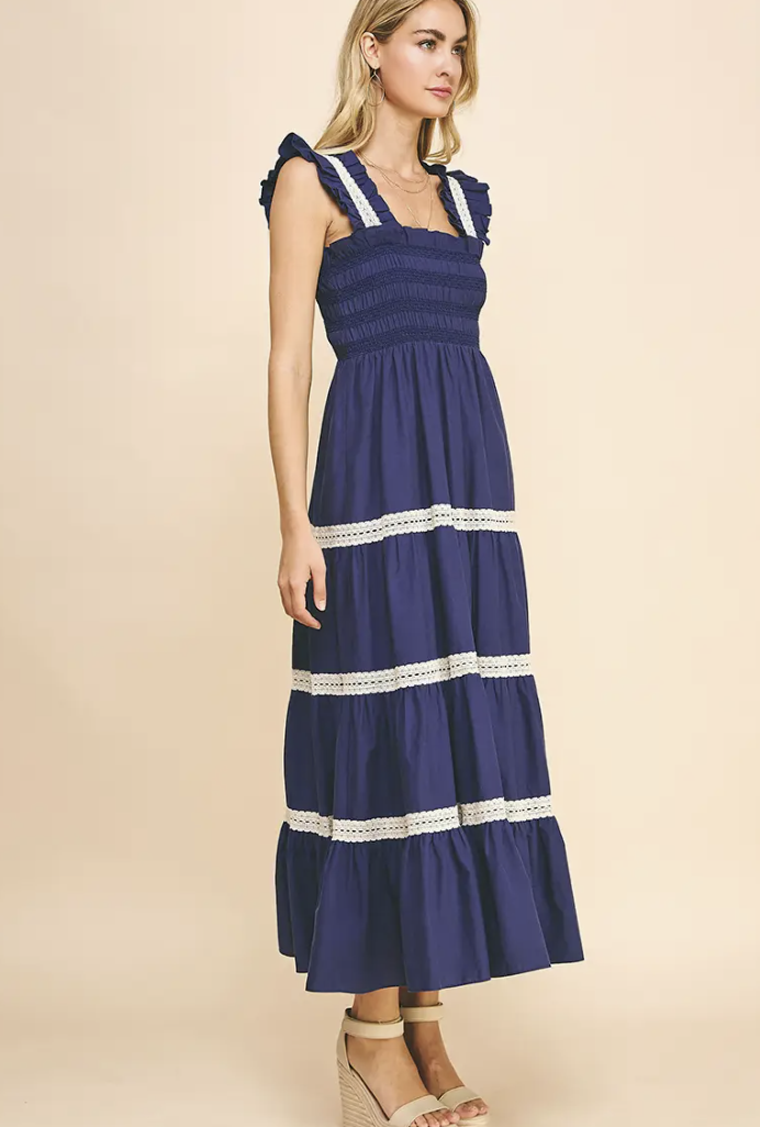 SLEEVLESS TIERED MAXI DRESS (ADDITIONAL COLORS)