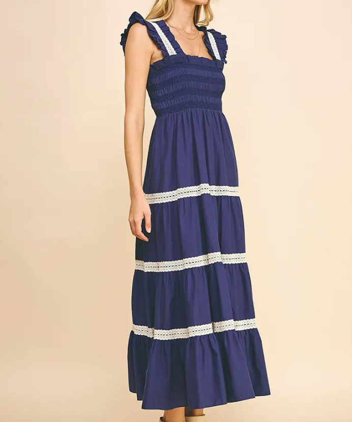 SLEEVLESS TIERED MAXI DRESS (ADDITIONAL COLORS)