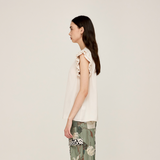 BUBBLE SLEEVE SATIN BLOUSE