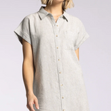 STRIPED SHIRT DRESS