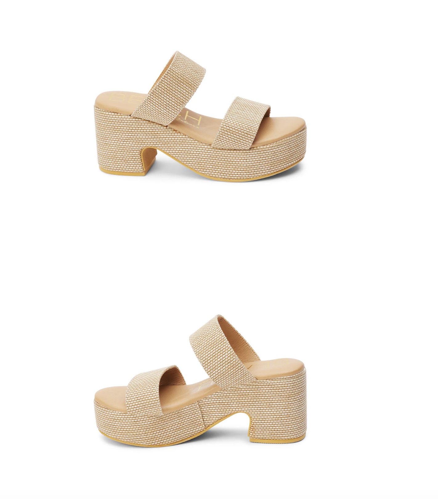 WOVEN DUAL STRAP PLATFORM SANDAL