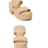 WOVEN DUAL STRAP PLATFORM SANDAL