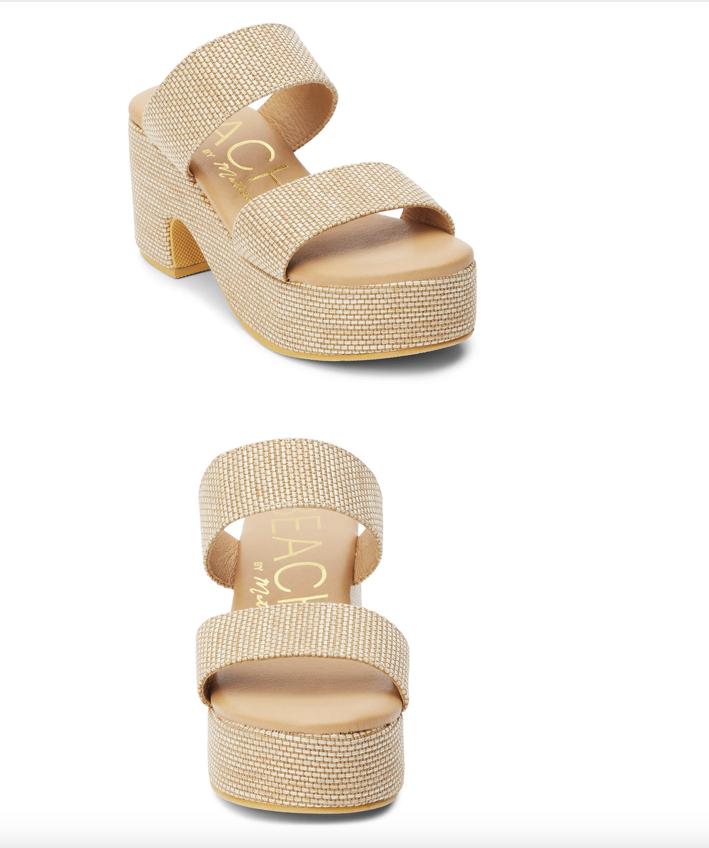 WOVEN DUAL STRAP PLATFORM SANDAL