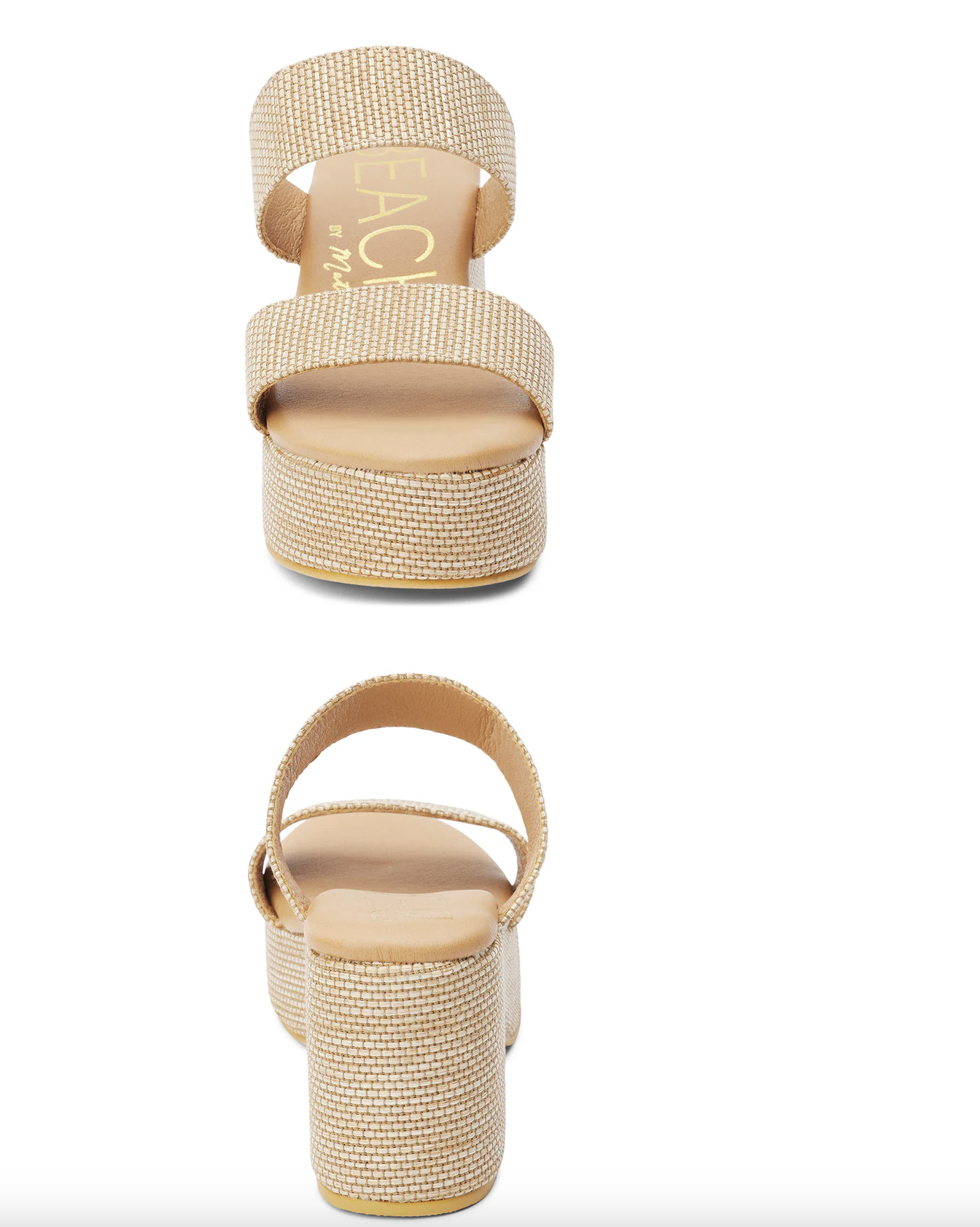 WOVEN DUAL STRAP PLATFORM SANDAL
