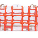 CLEAR LUCITE W/ WOVEN KNOT DETAIL