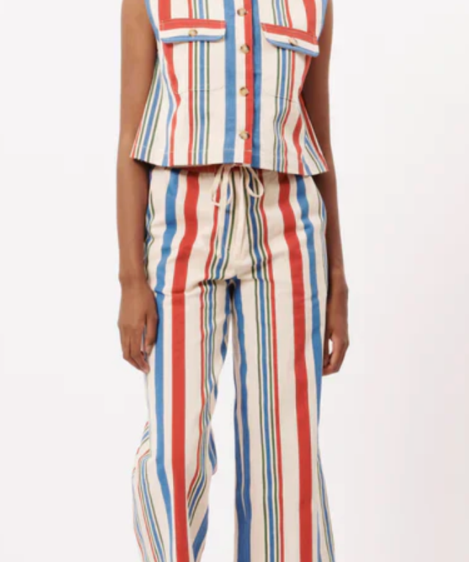STRIPE PANT & VEST SET