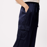 SILKY DRAWSTRING CARGO PANT