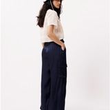 SILKY DRAWSTRING CARGO PANT