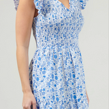 SUNFIRE SMOCKED TIERED MIDI DRESS
