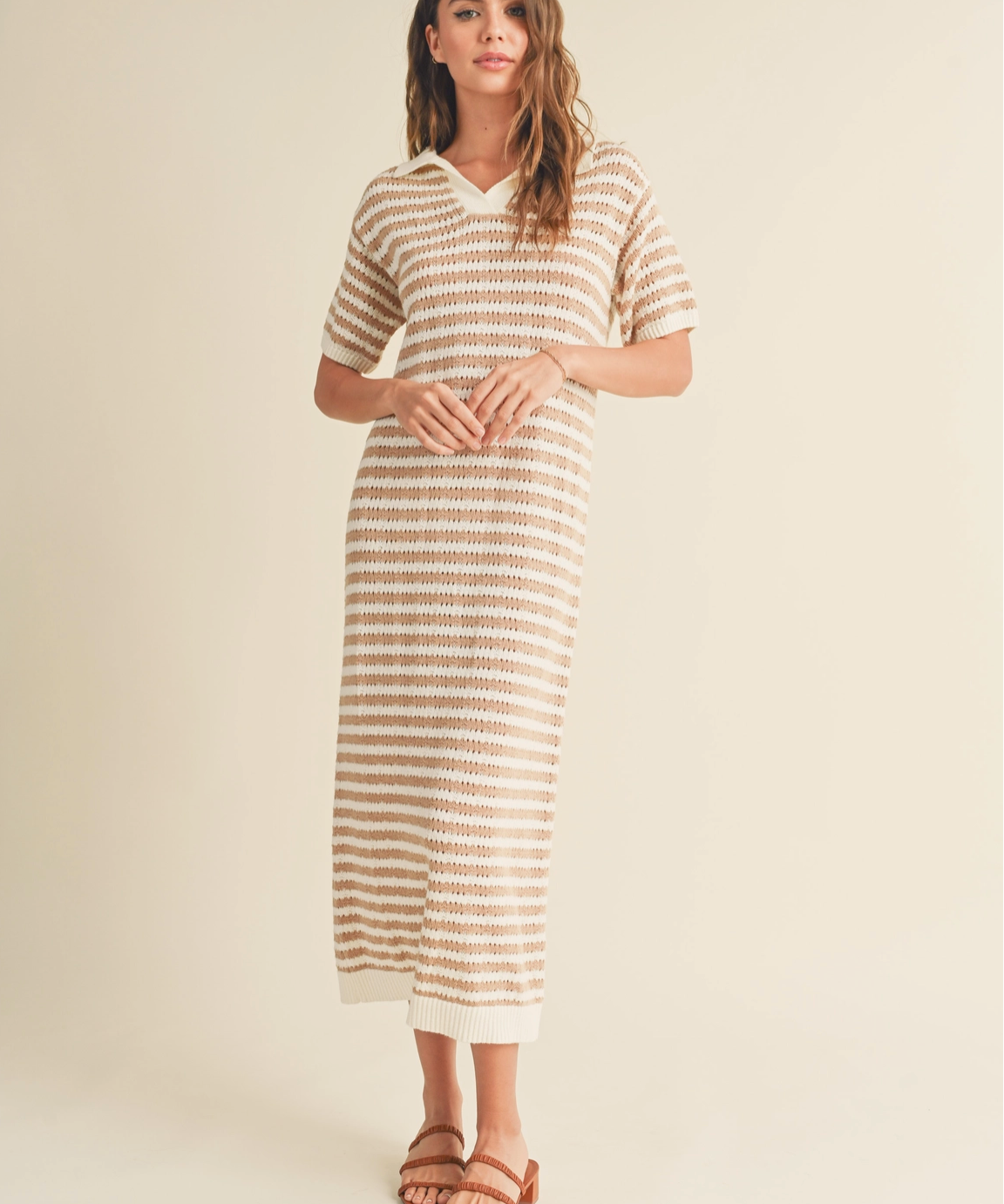COLOR COMBO CROCHET DRESS