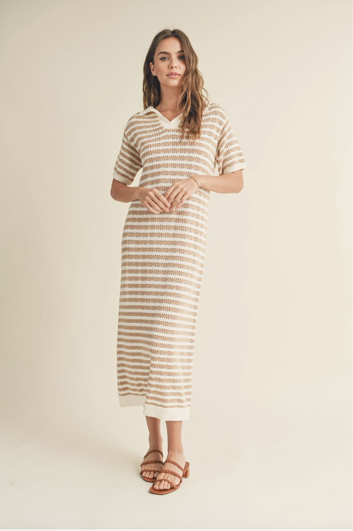 COLOR COMBO CROCHET DRESS