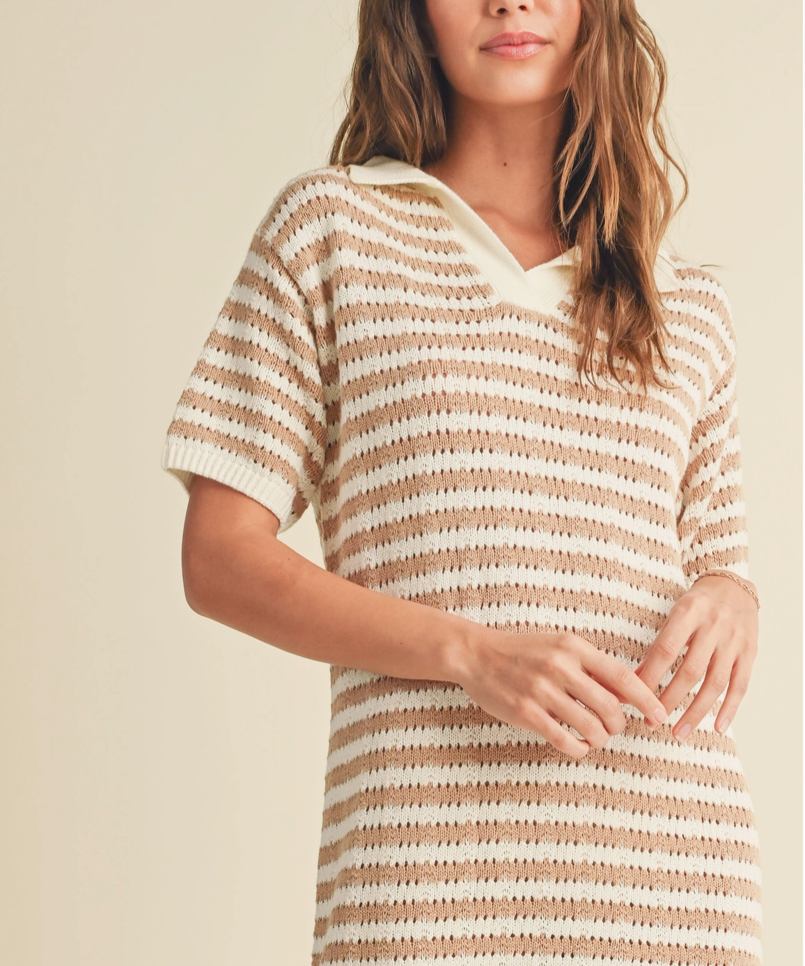 COLOR COMBO CROCHET DRESS
