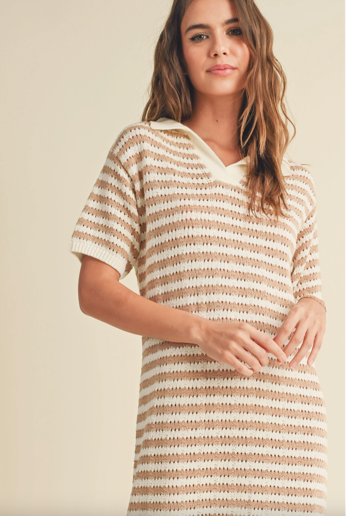 COLOR COMBO CROCHET DRESS