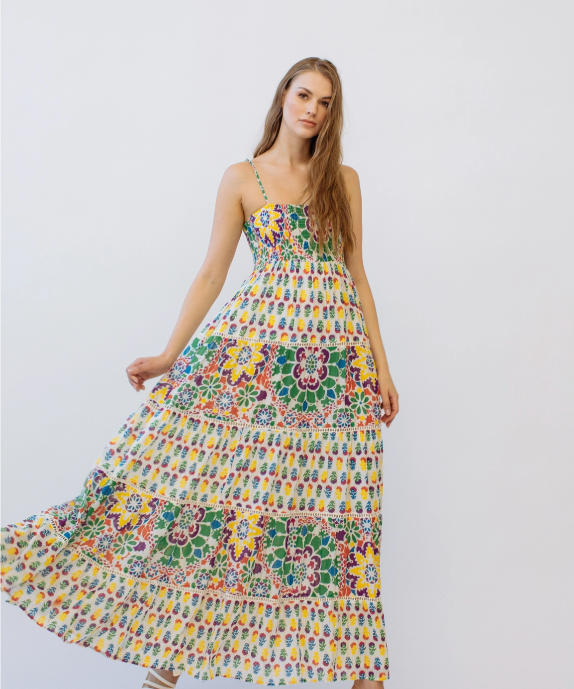 AGATHA STRAP TIE MAXI DRESS