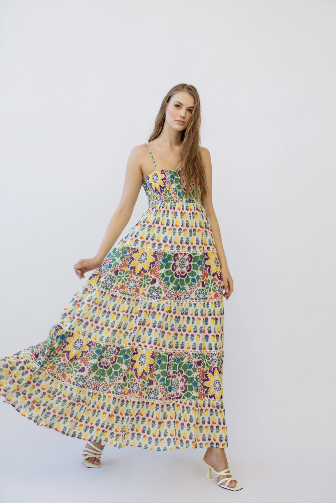 AGATHA STRAP TIE MAXI DRESS