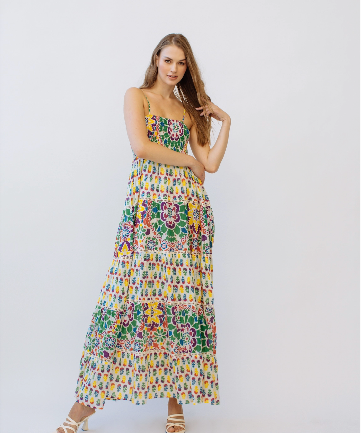AGATHA STRAP TIE MAXI DRESS