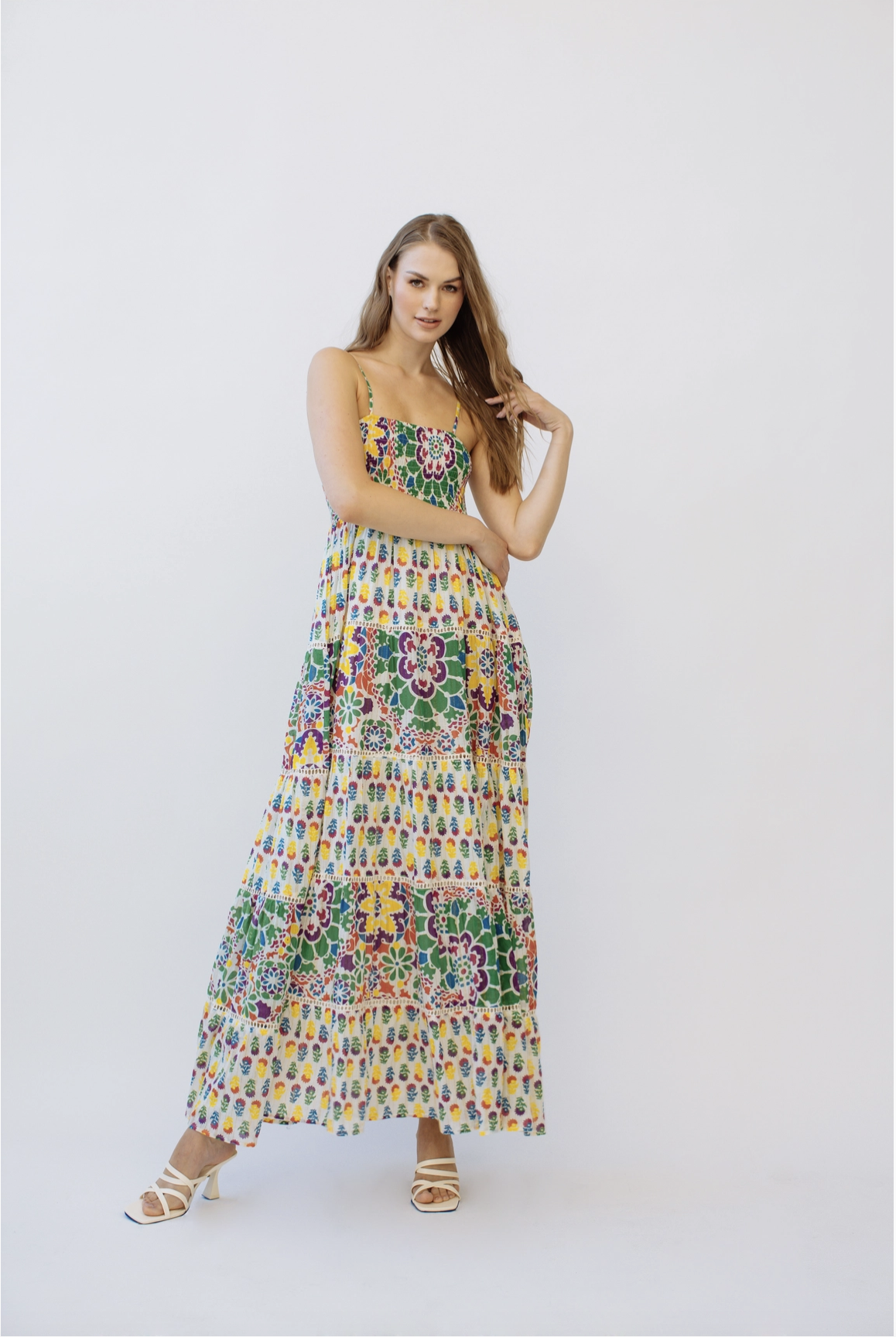 AGATHA STRAP TIE MAXI DRESS