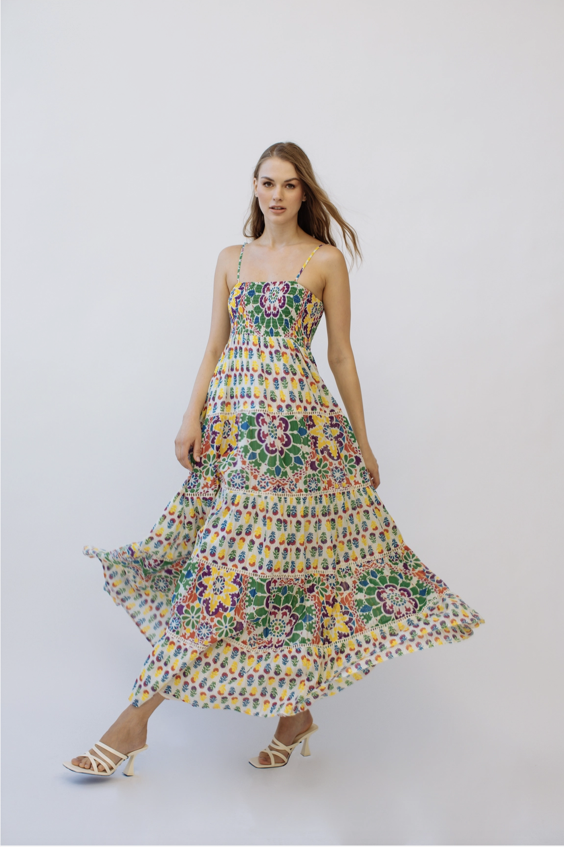 AGATHA STRAP TIE MAXI DRESS