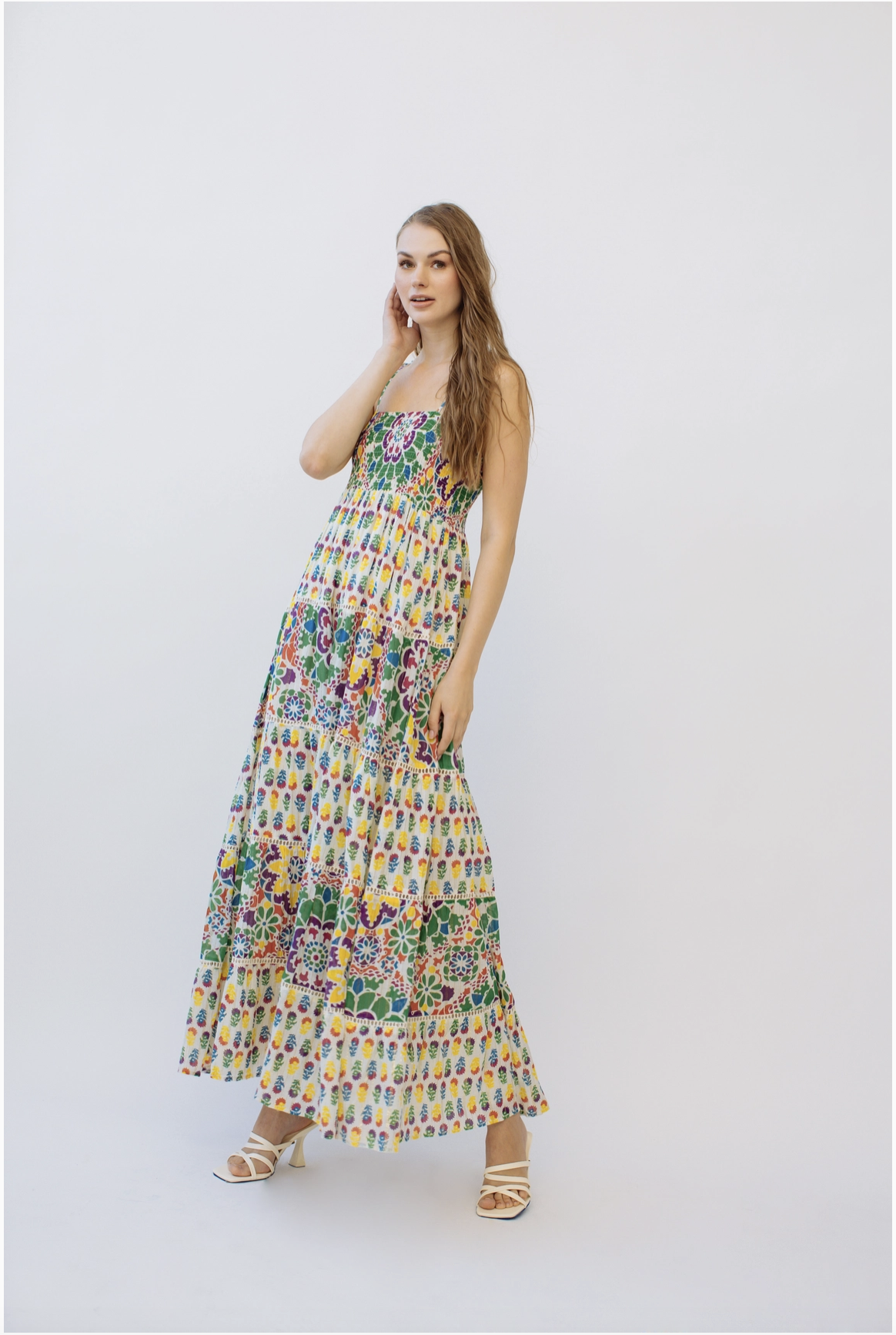 AGATHA STRAP TIE MAXI DRESS